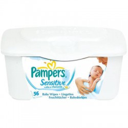 Салфетки влажные детские, Pampers (Памперс) №56 сенситив сменный блок