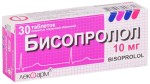 Бисопролол, таблетки покрытые пленочной оболочкой 10 мг 30 шт