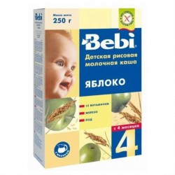 Каша молочная Bebi рис яблоко с 4 мес 250 г