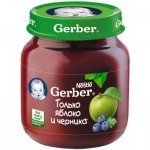 Пюре, Gerber (Гербер) 130 г яблоко черника с 5 мес