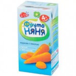Сок, Фрутоняня 200 мл морковь с мякотью с 4 мес.